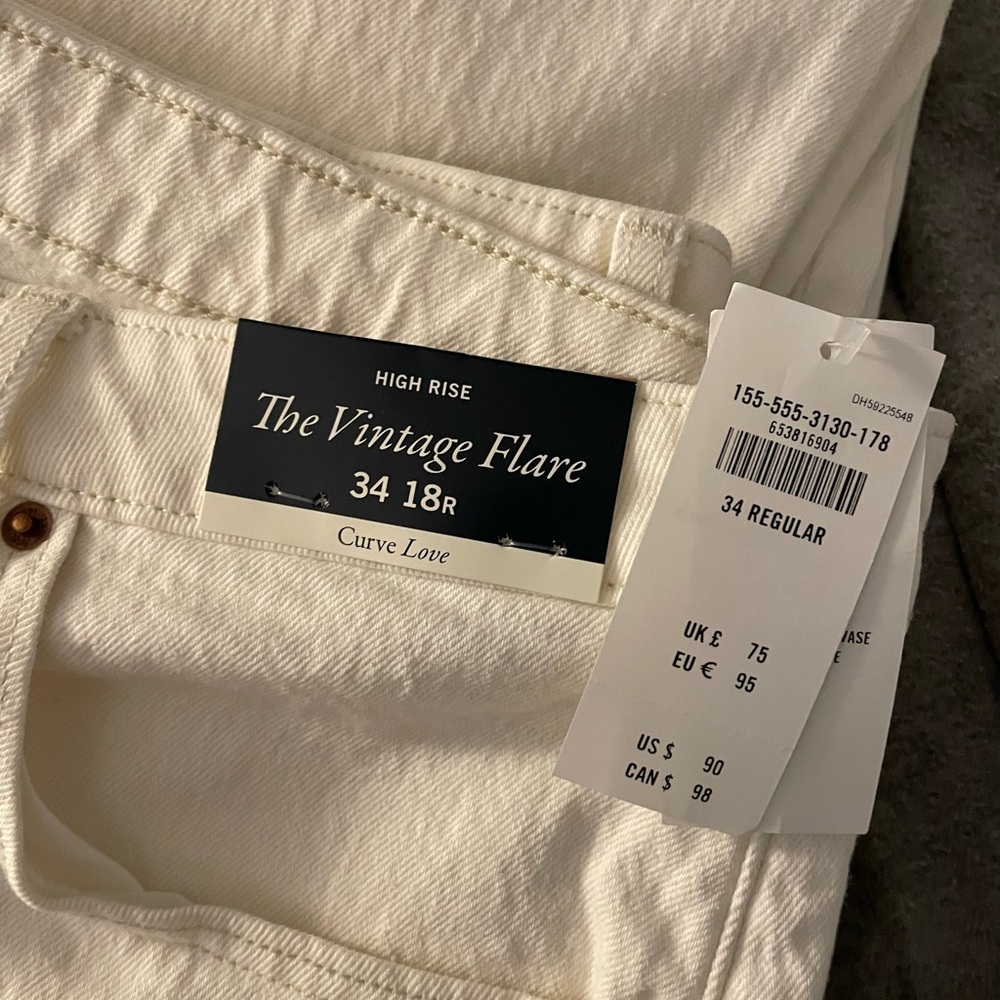 White flare jeans from A&F. Brand new never worn!